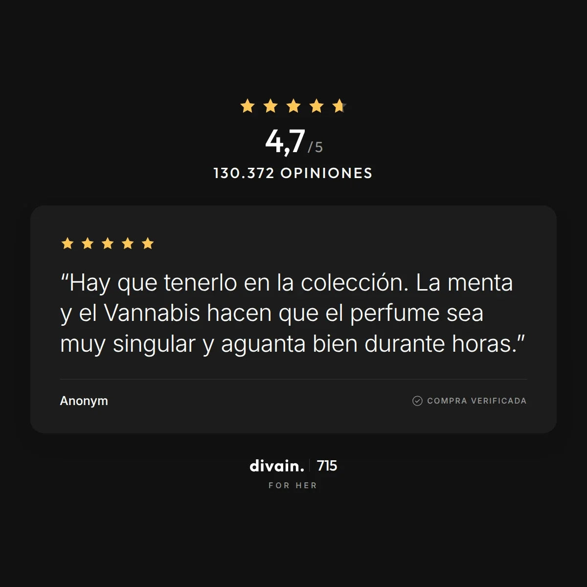 divain.715 - 4,7/5 sobre 130.372 opiniones