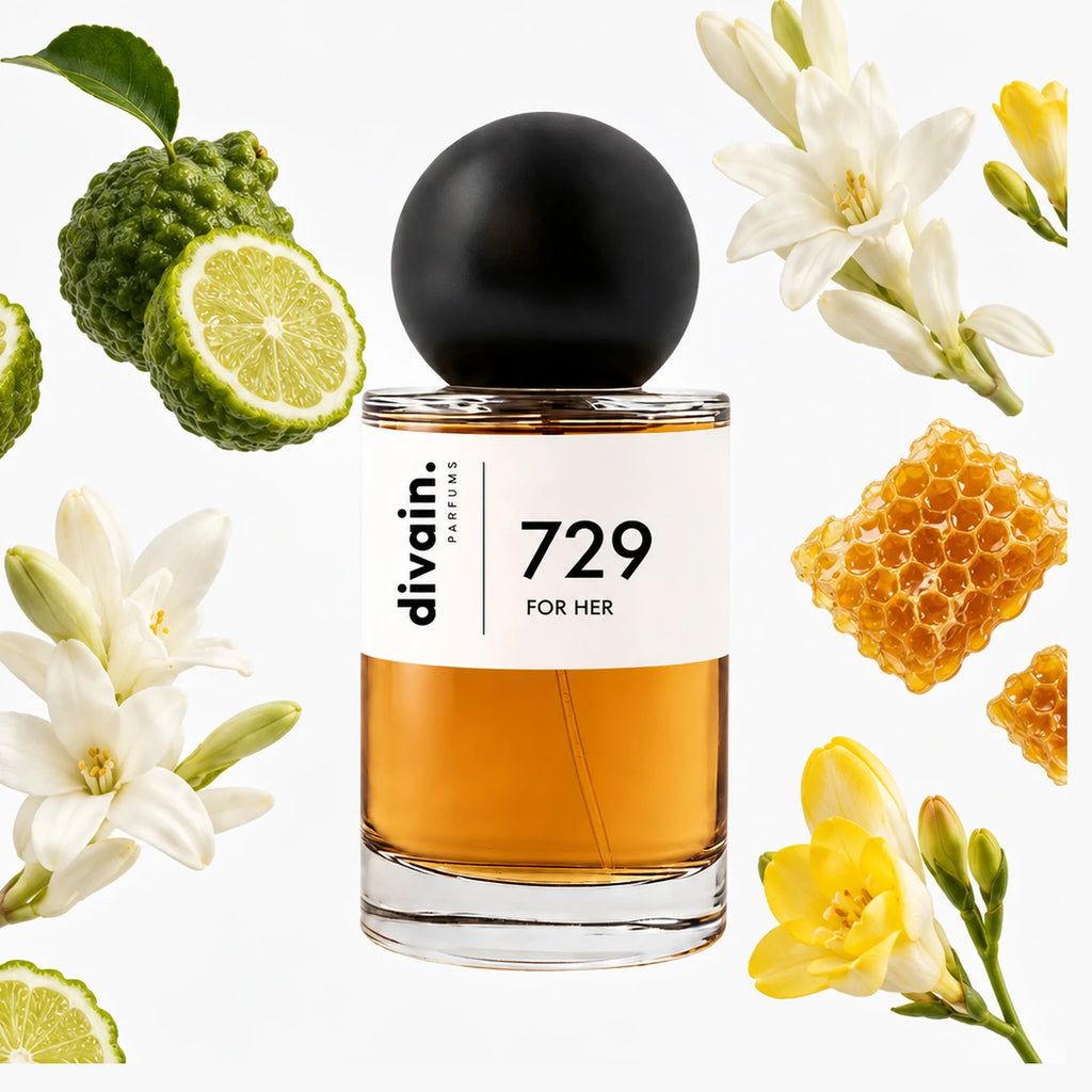 Pirámide olfativa perfume divain.729 | divain Parfums