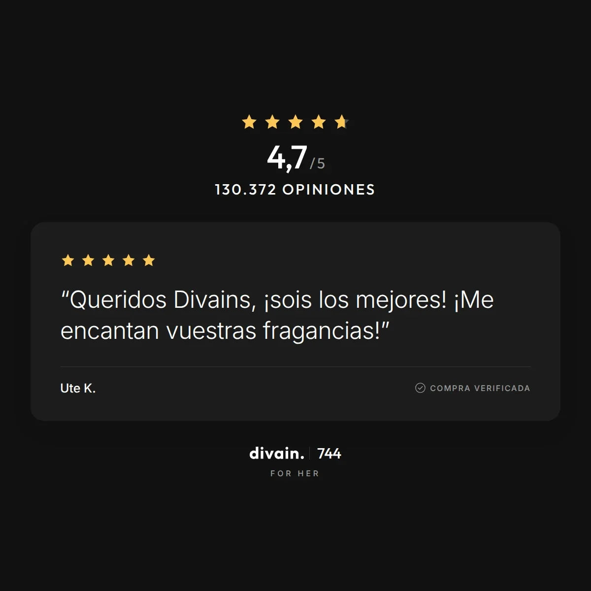 divain.744 - 4,7/5 sobre 130.372 opiniones
