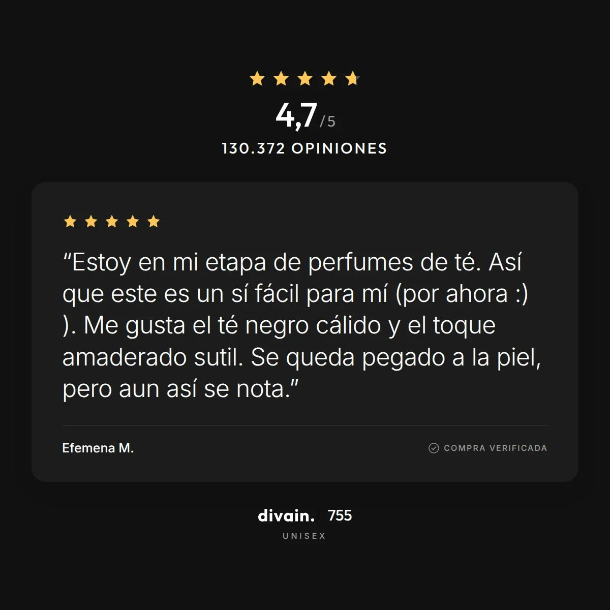 divain.755 - 4,7/5 sobre 130.372 opiniones