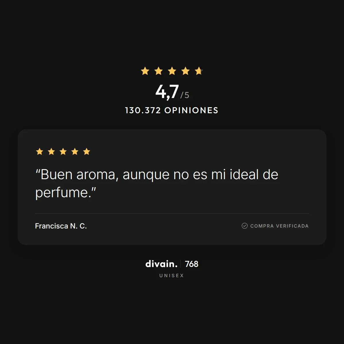 divain.768 - 4,7/5 sobre 130.372 opiniones