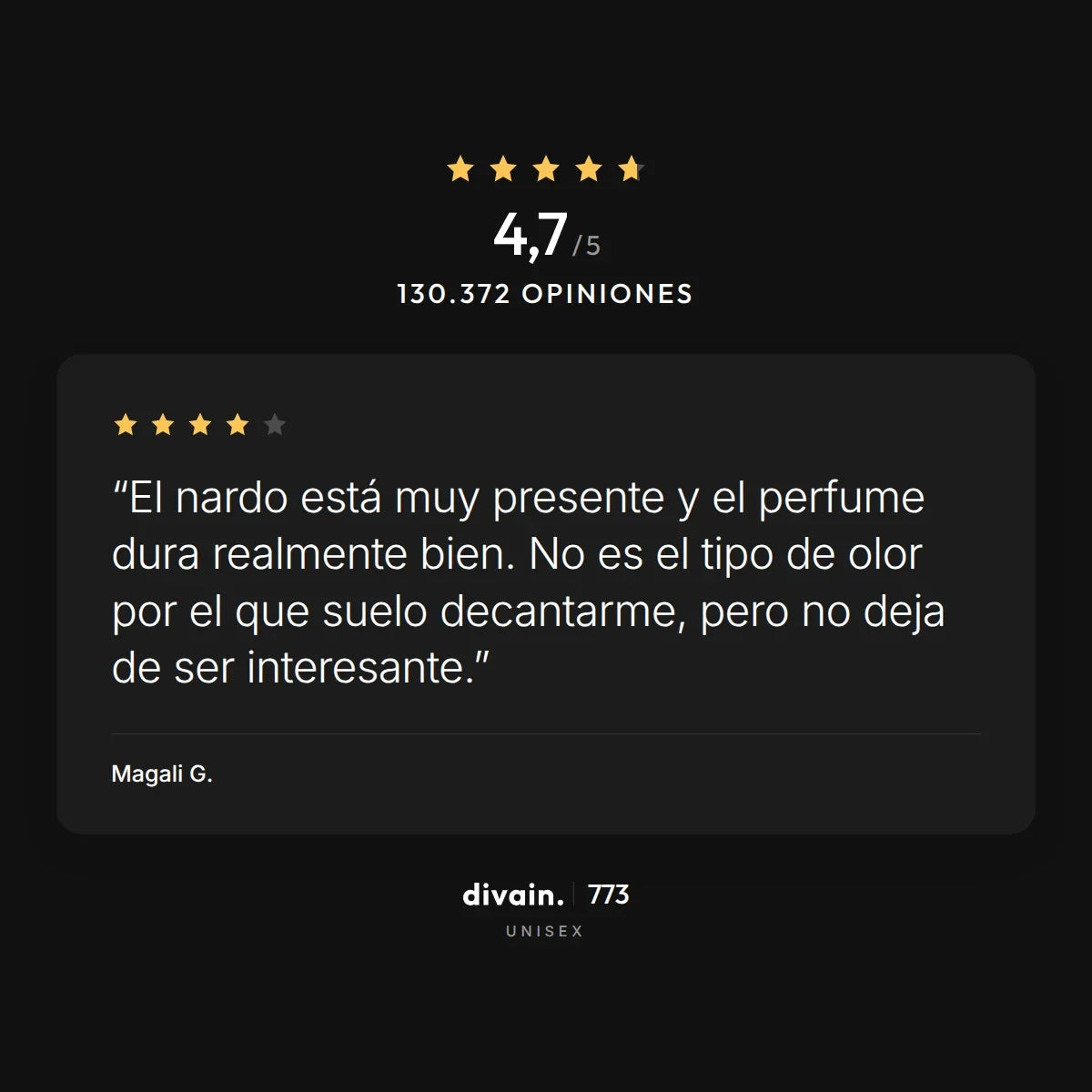 divain.773 - 4,7/5 sobre 130.372 opiniones