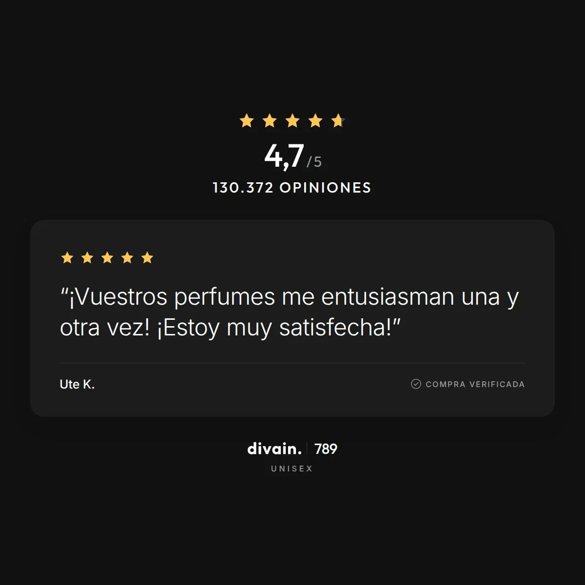 divain.789 - 4,7/5 sobre 130.372 opiniones