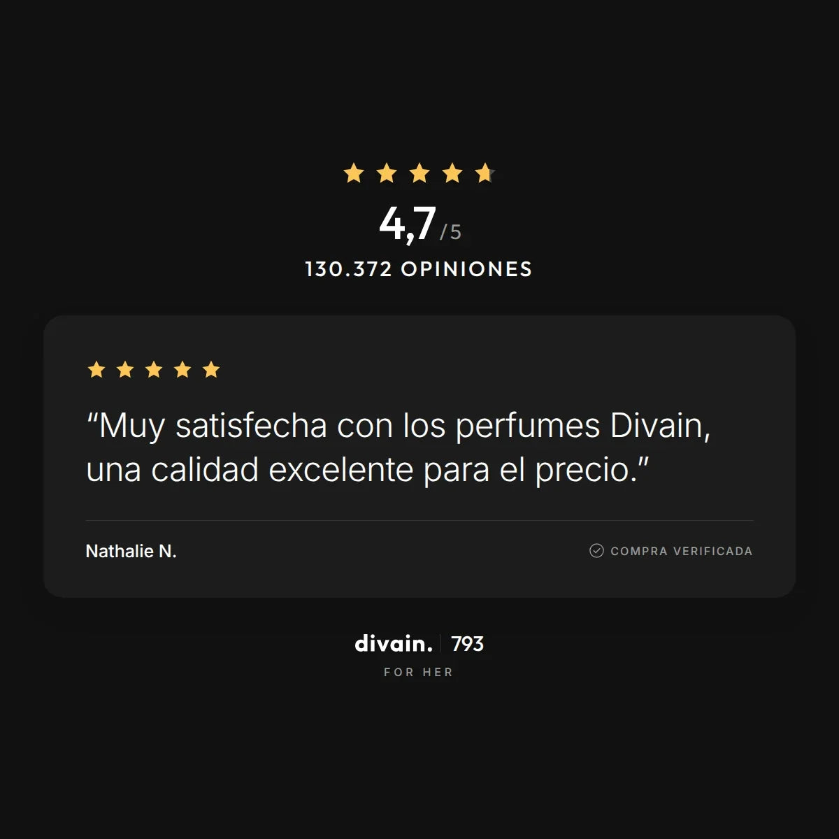 divain.793 - 4,7/5 sobre 130.372 opiniones