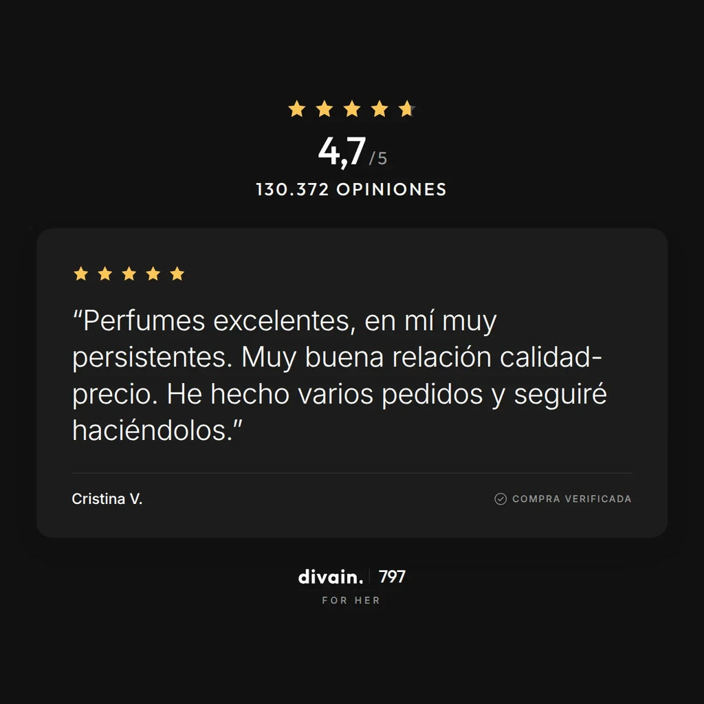 divain.797 - 4,7/5 sobre 130.372 opiniones