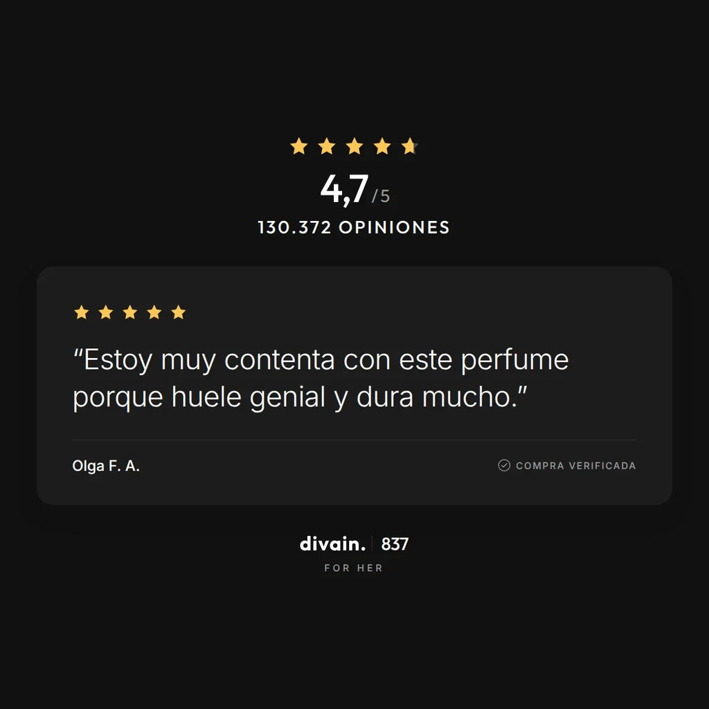 divain.837 - 4,7/5 sobre 130.372 opiniones