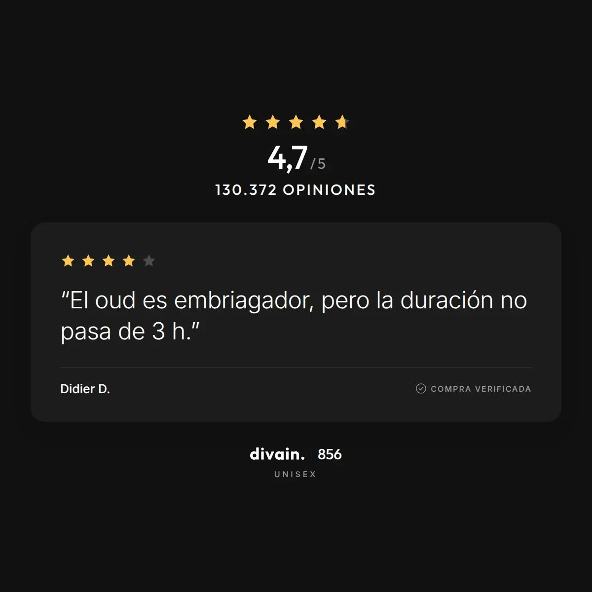 divain.856 - 4,7/5 sobre 130.372 opiniones