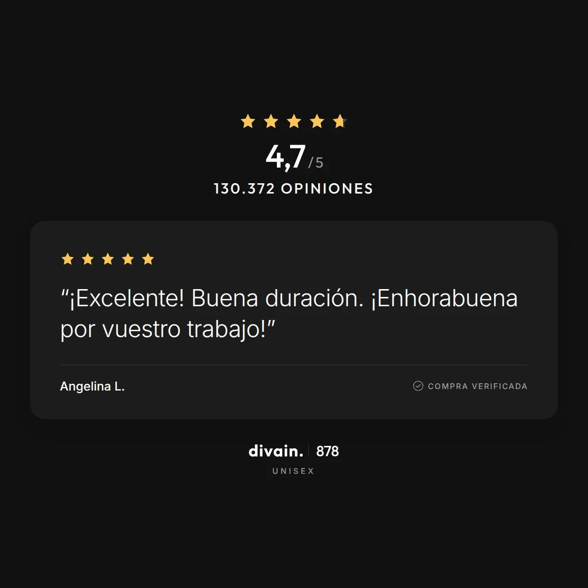 divain.878 - 4,7/5 sobre 130.372 opiniones
