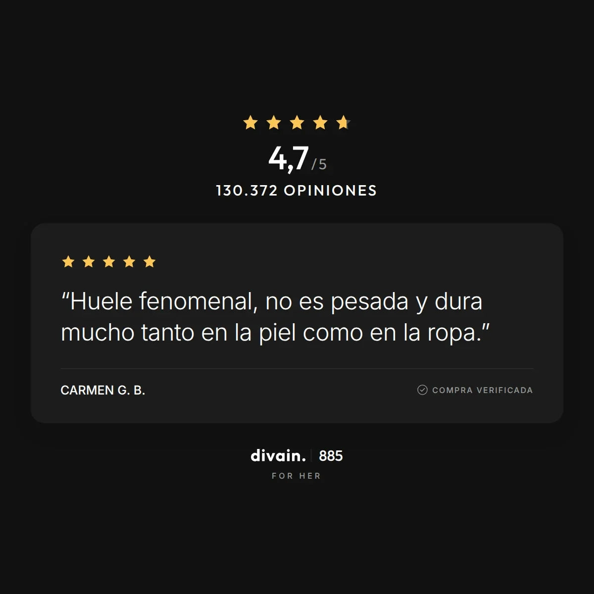 divain.885 - 4,7/5 sobre 130.372 opiniones