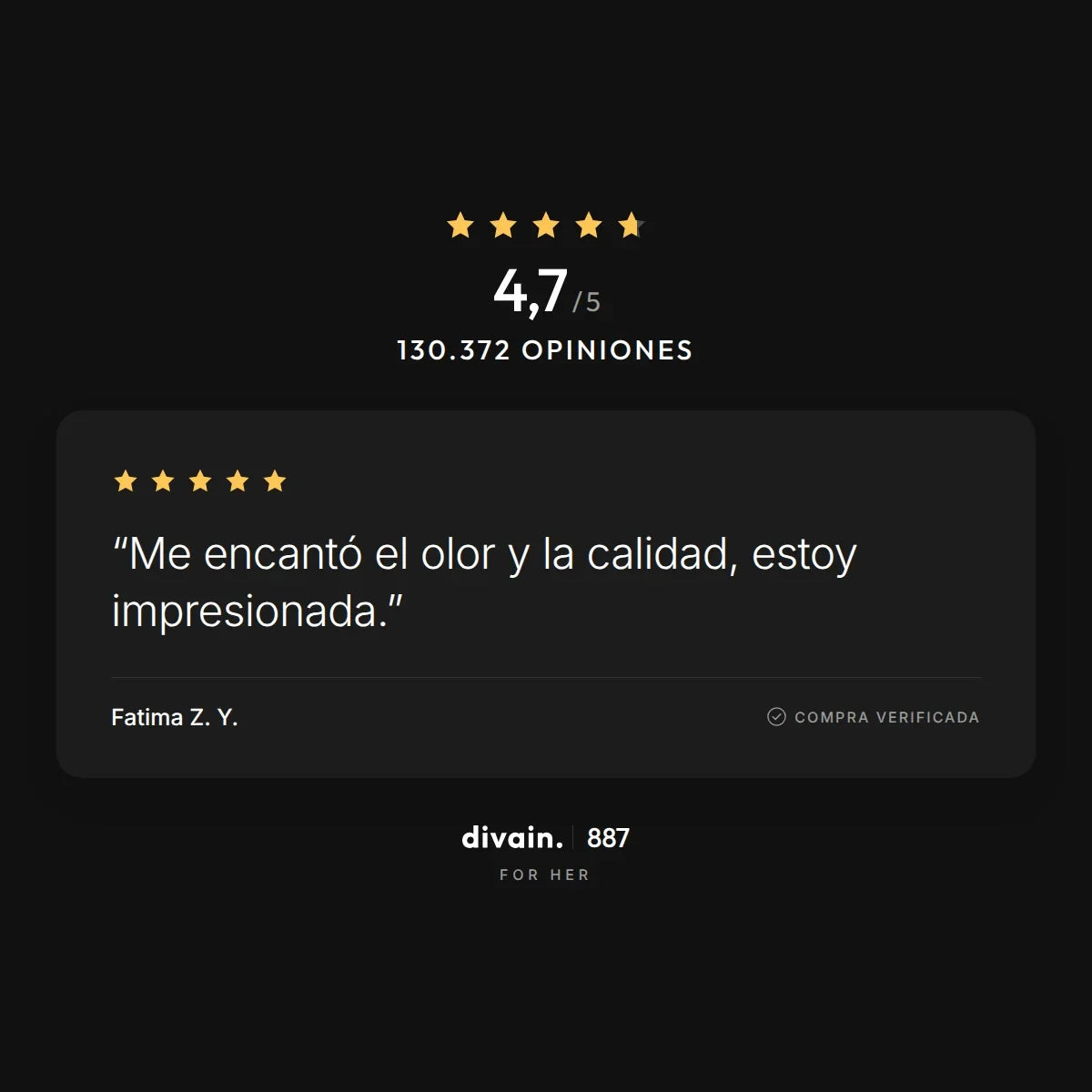 divain.887 - 4,7/5 sobre 130.372 opiniones