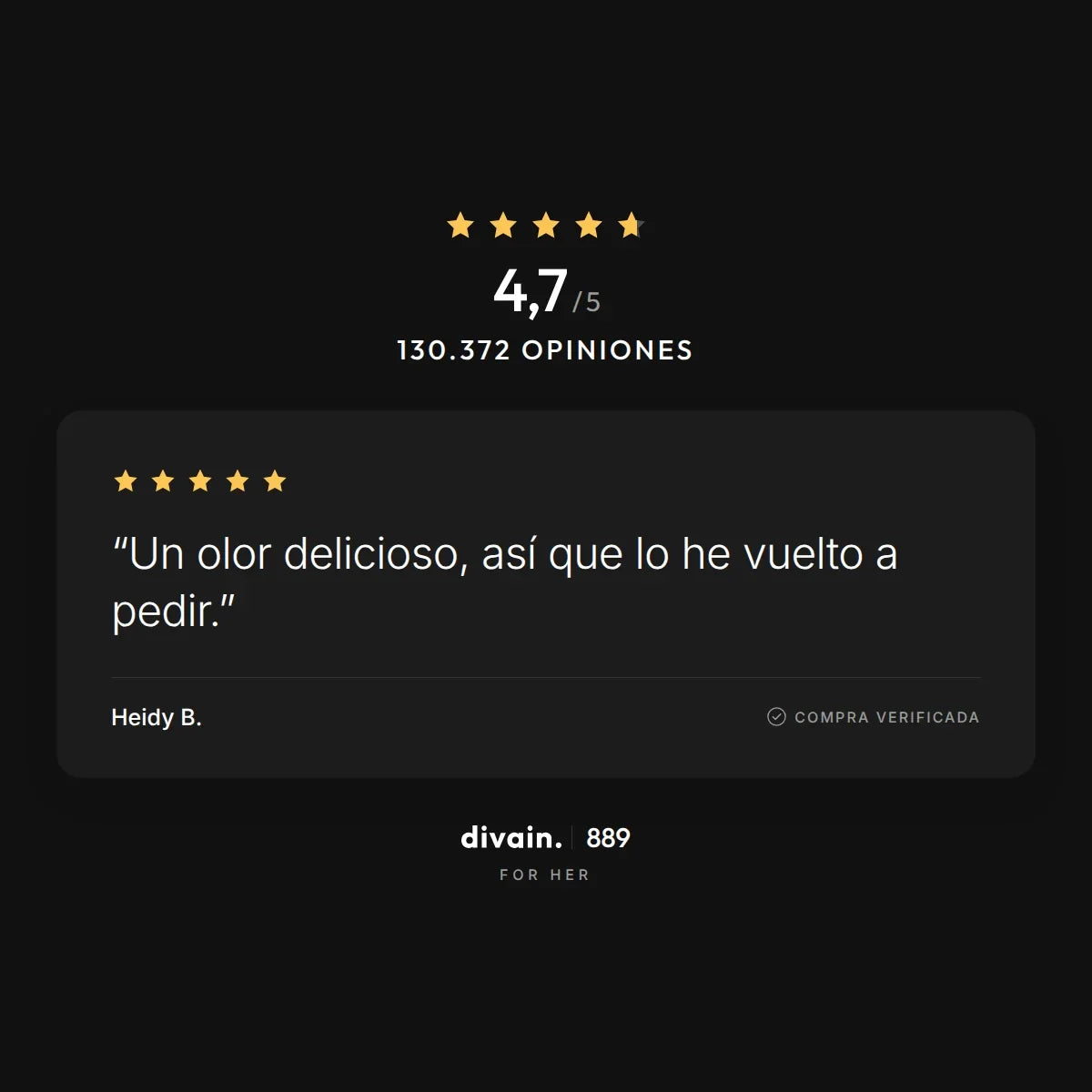 divain.889 - 4,7/5 sobre 130.372 opiniones