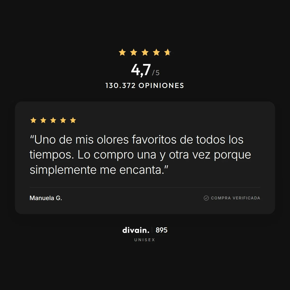 divain.895 - 4,7/5 sobre 130.372 opiniones