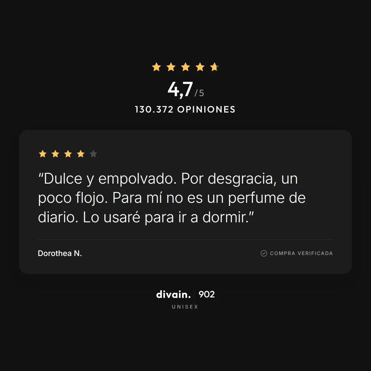 divain.902 - 4,7/5 sobre 130.372 opiniones
