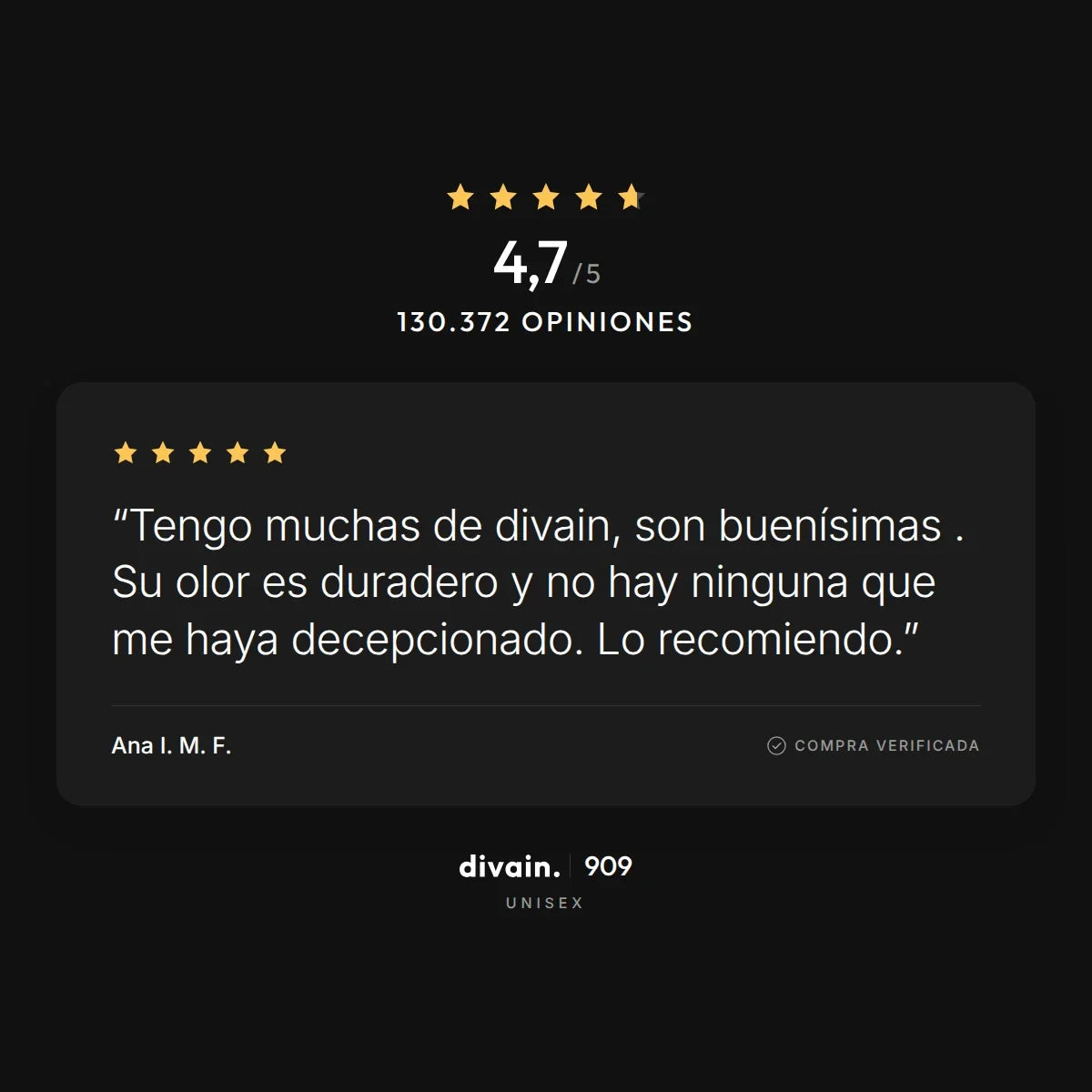 divain.909 - 4,7/5 sobre 130.372 opiniones