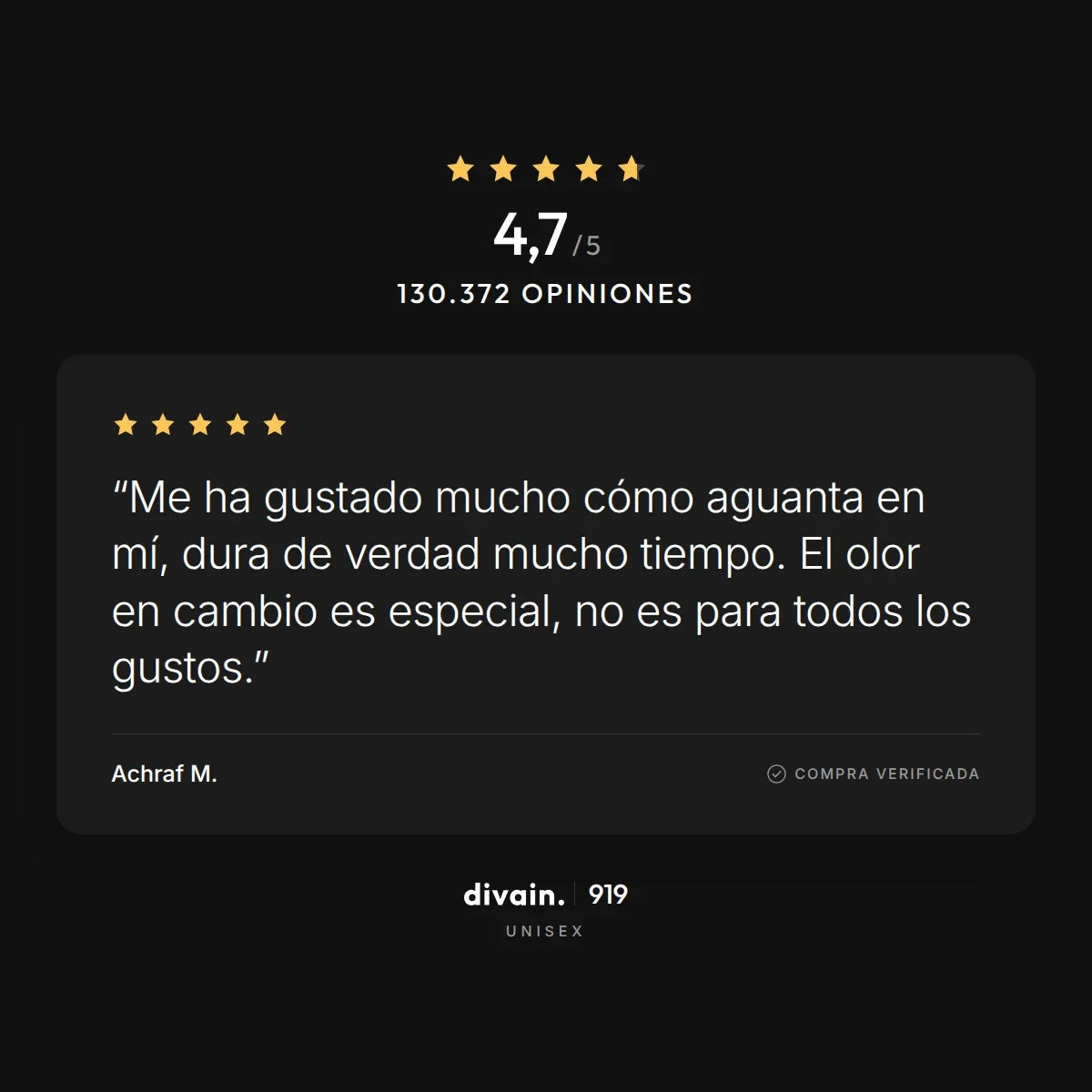 divain.919 - 4,7/5 sobre 130.372 opiniones