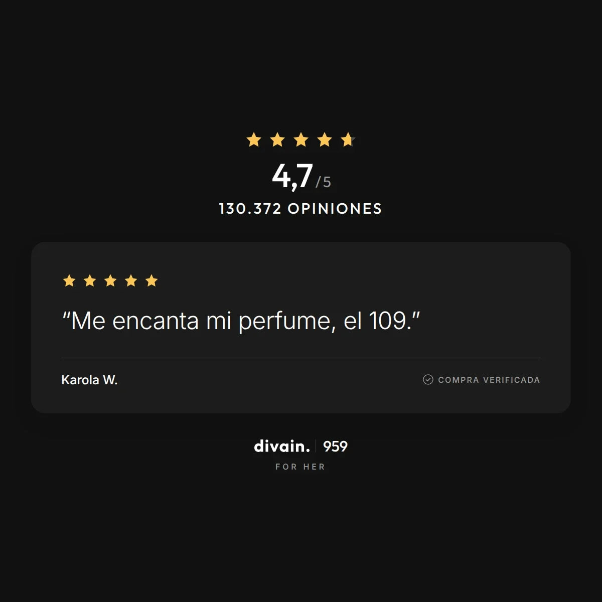 divain.959 - 4,7/5 sobre 130.372 opiniones