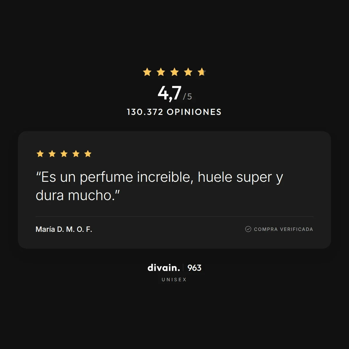 divain.963 - 4,7/5 sobre 130.372 opiniones
