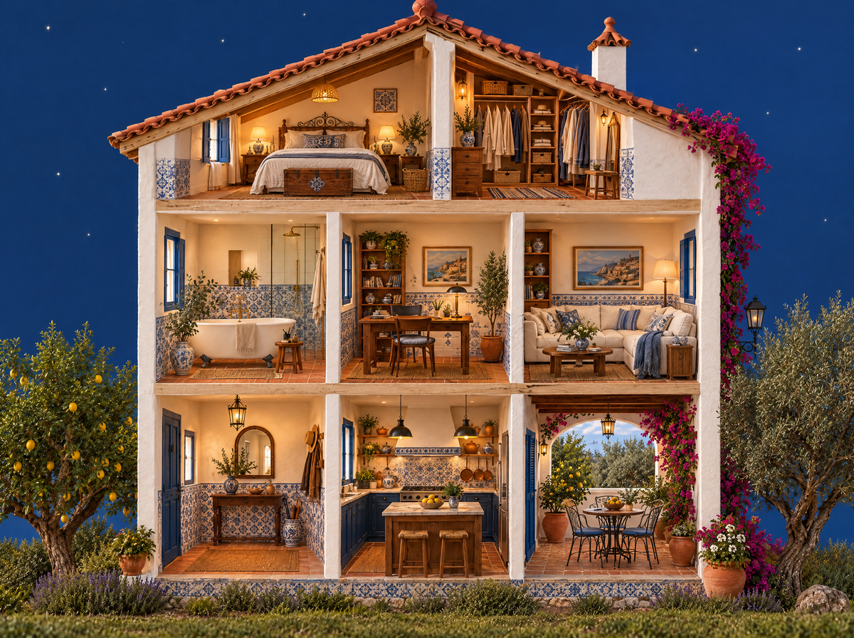Casa portuguesa con azulejos, divain. home