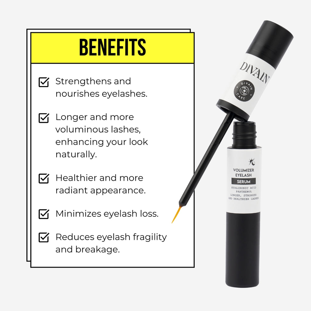 Benefits of divain care 3-millilitre eyelash serum