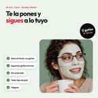 Ventajas de Sunday Reset: seca al tacto, aguanta gafas encima, sin aclarado, todo tipo de piel y vegana