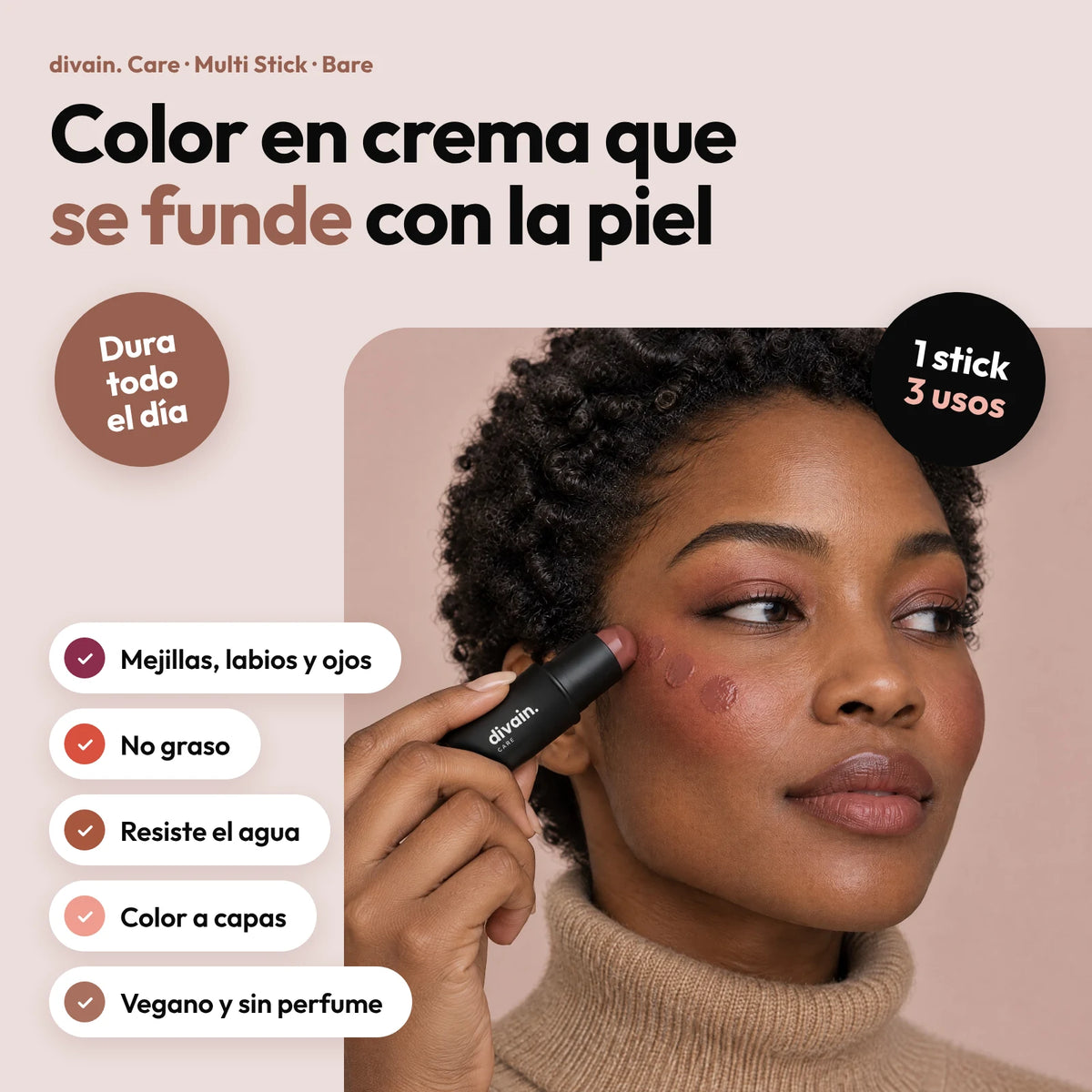 Ventajas del Multi Stick Bare de divain. Care