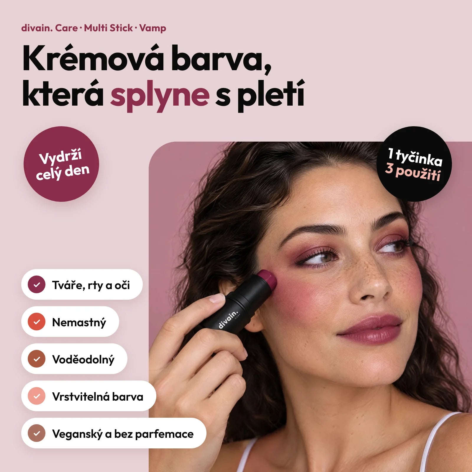 Ventajas del Multi Stick Vamp de divain. Care