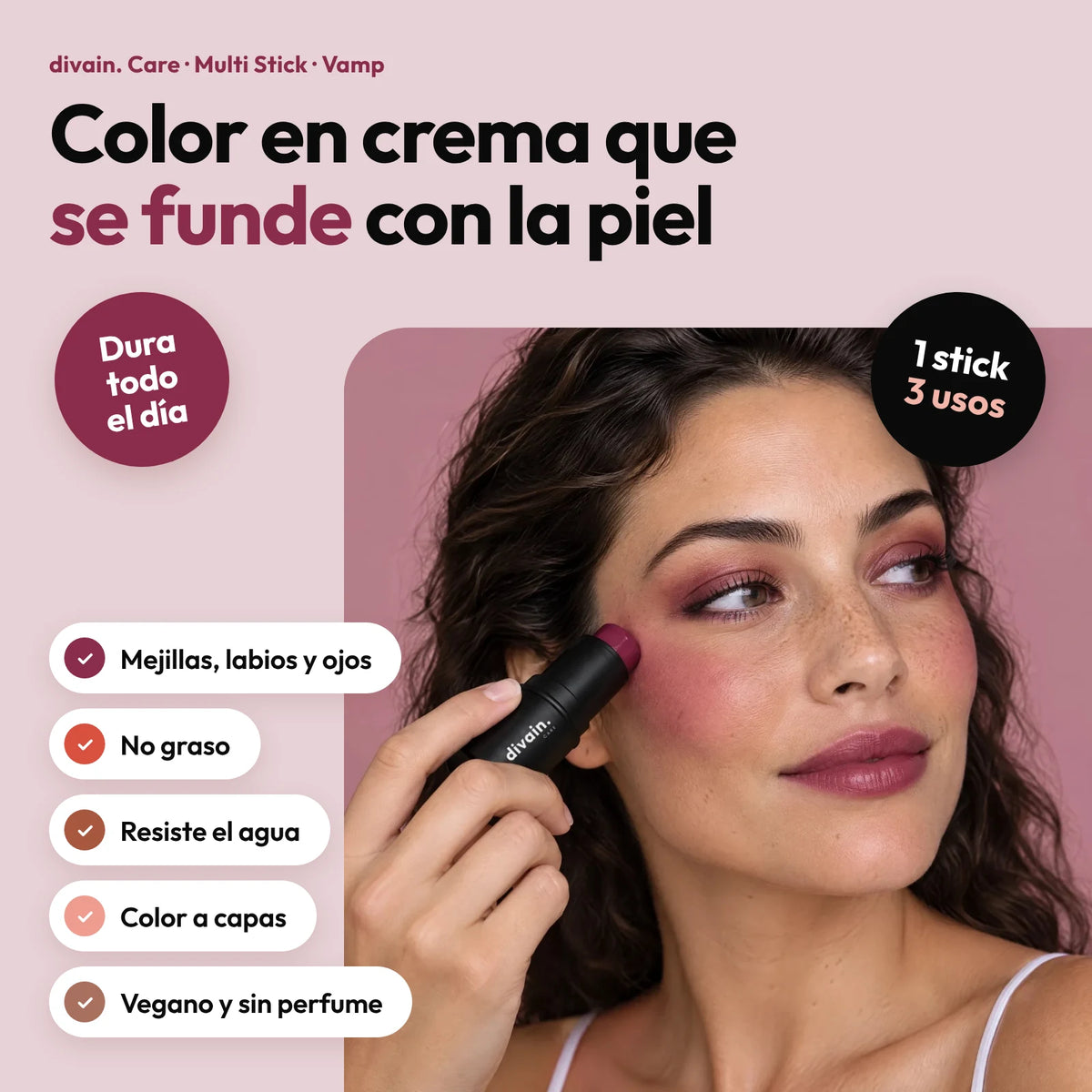 Ventajas del Multi Stick Vamp de divain. Care