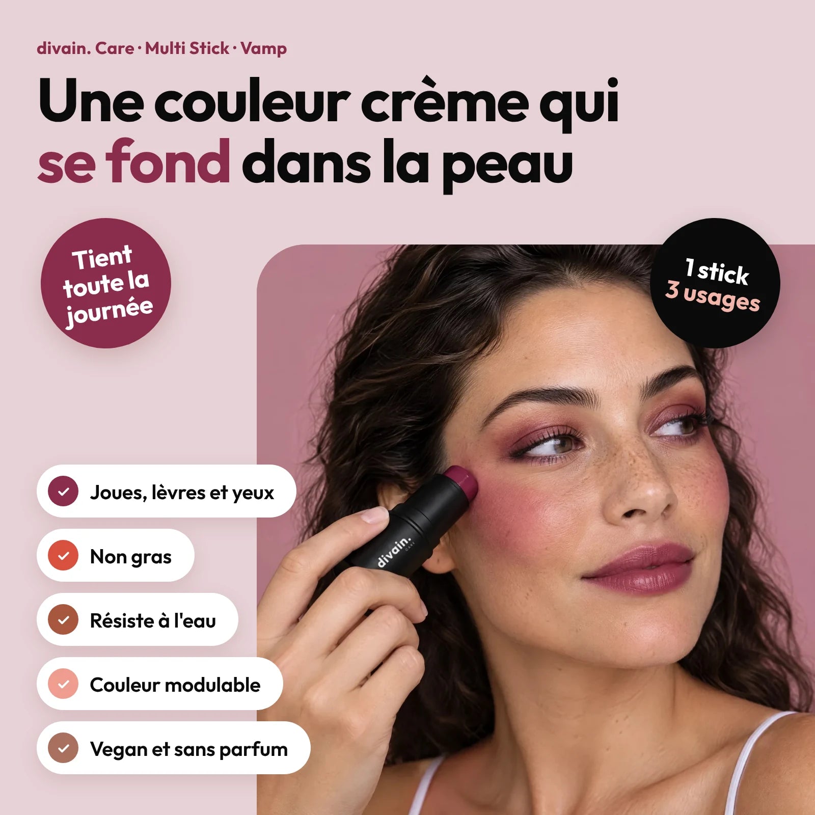 Ventajas del Multi Stick Vamp de divain. Care