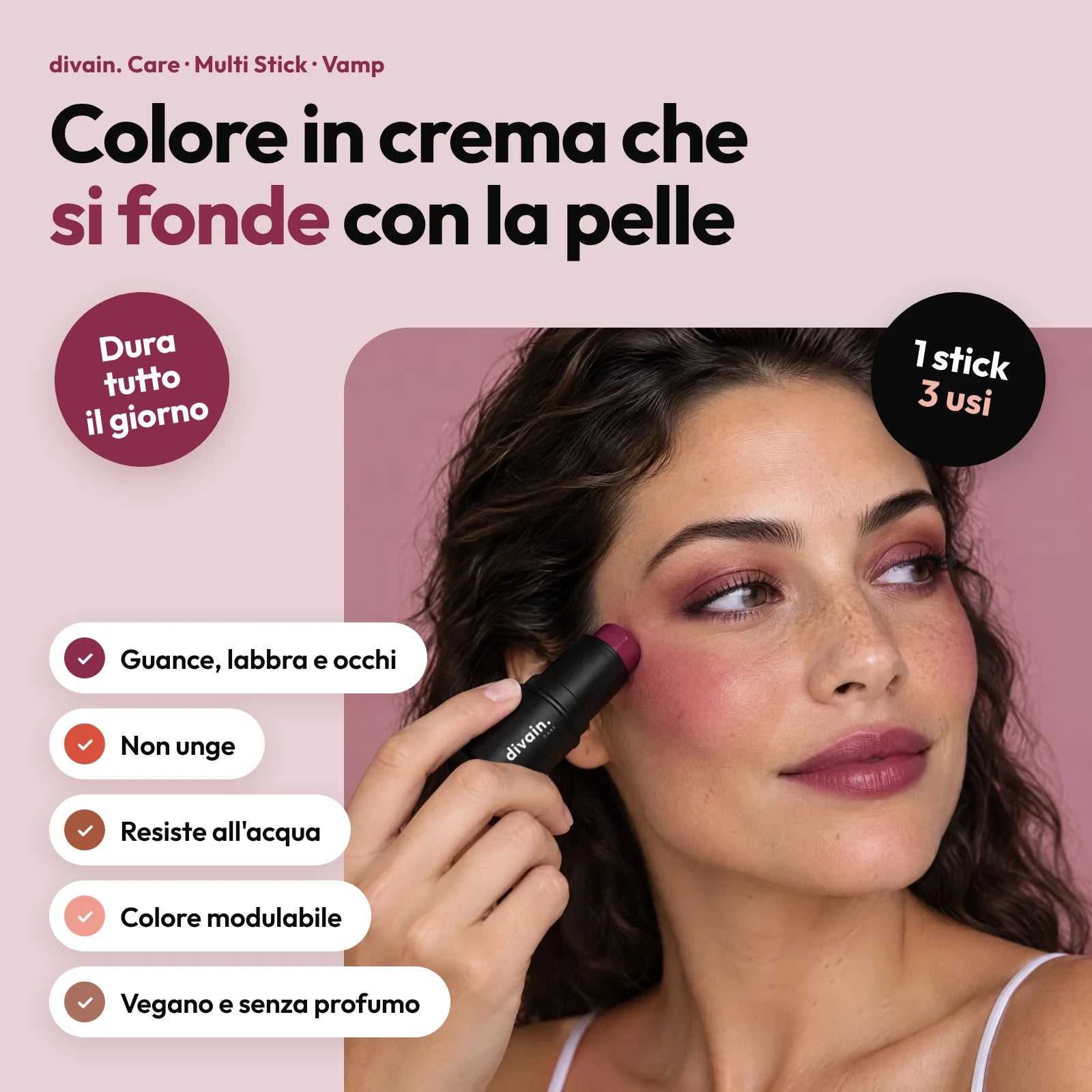 Ventajas del Multi Stick Vamp de divain. Care