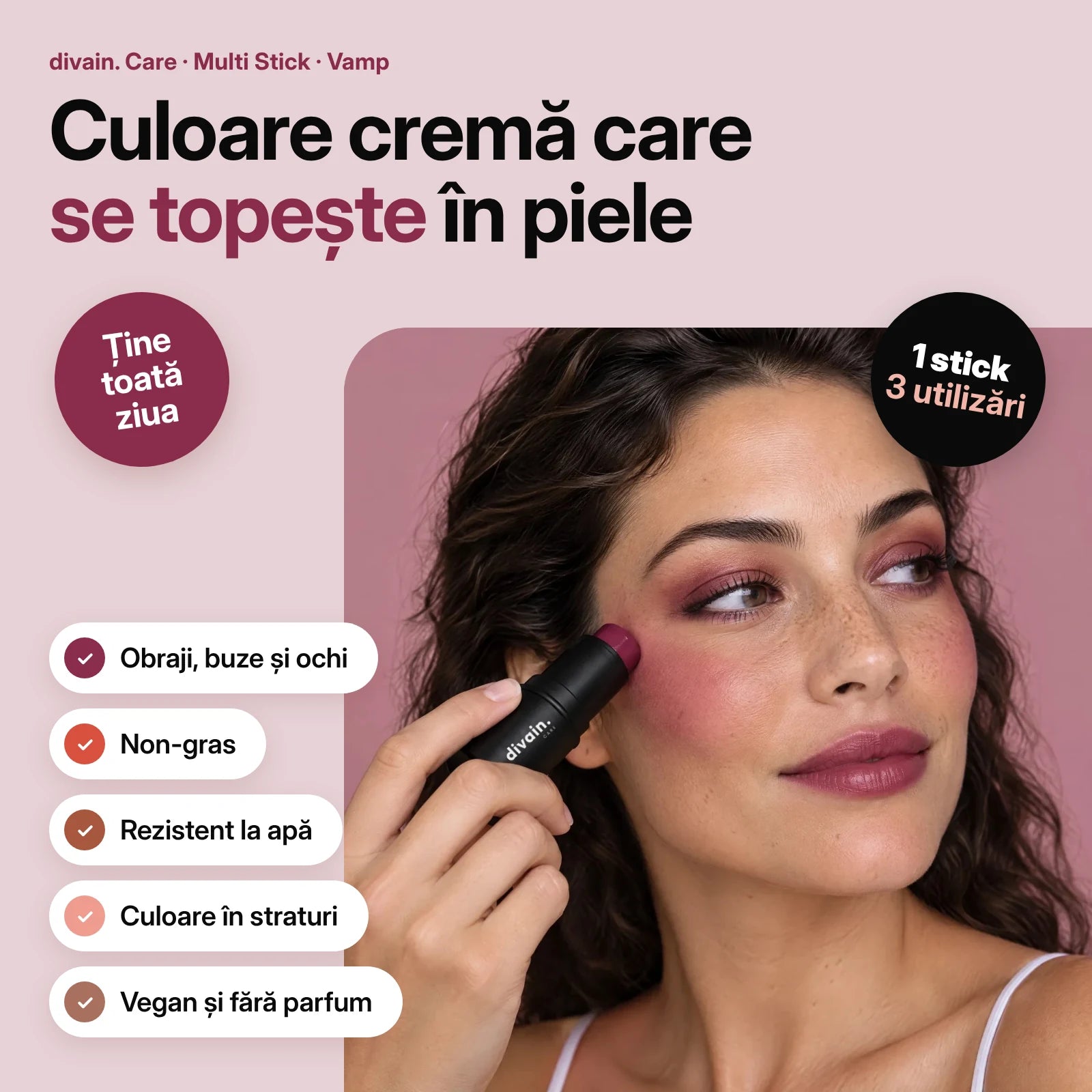 Ventajas del Multi Stick Vamp de divain. Care