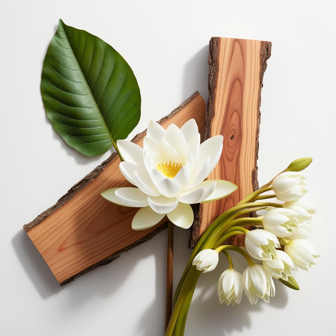 Notas olfativas del perfume con maderas suaves, loto blanco y un delicado toque verde.