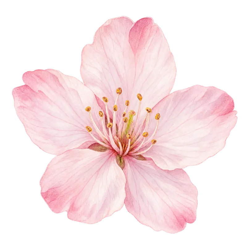 Ilustración de la nota olfativa Flor de cerezo