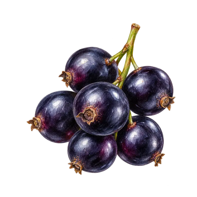 Ilustración de la nota olfativa Grosella negra