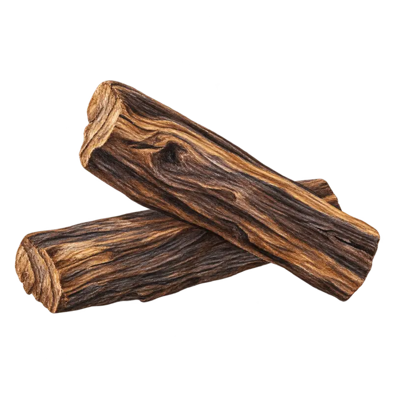 Ilustración de la nota olfativa Madera de gaiac