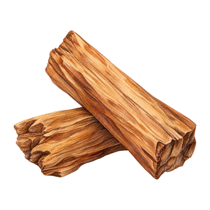 Ilustración de la nota olfativa Madera de massoia