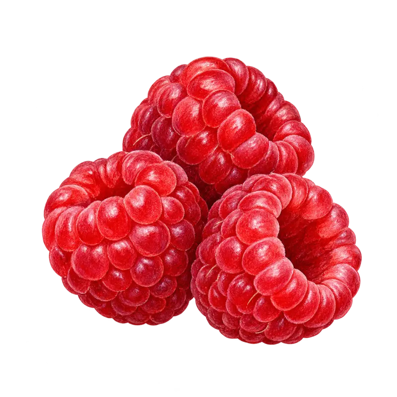 Ilustración de la nota olfativa Frambuesa
