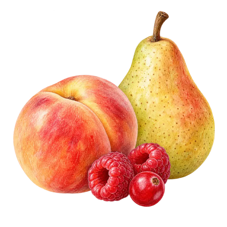 Ilustración de la nota olfativa Frutal