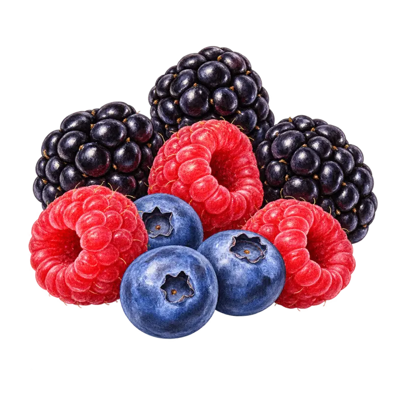 Ilustración de la nota olfativa Frutos Silvestres