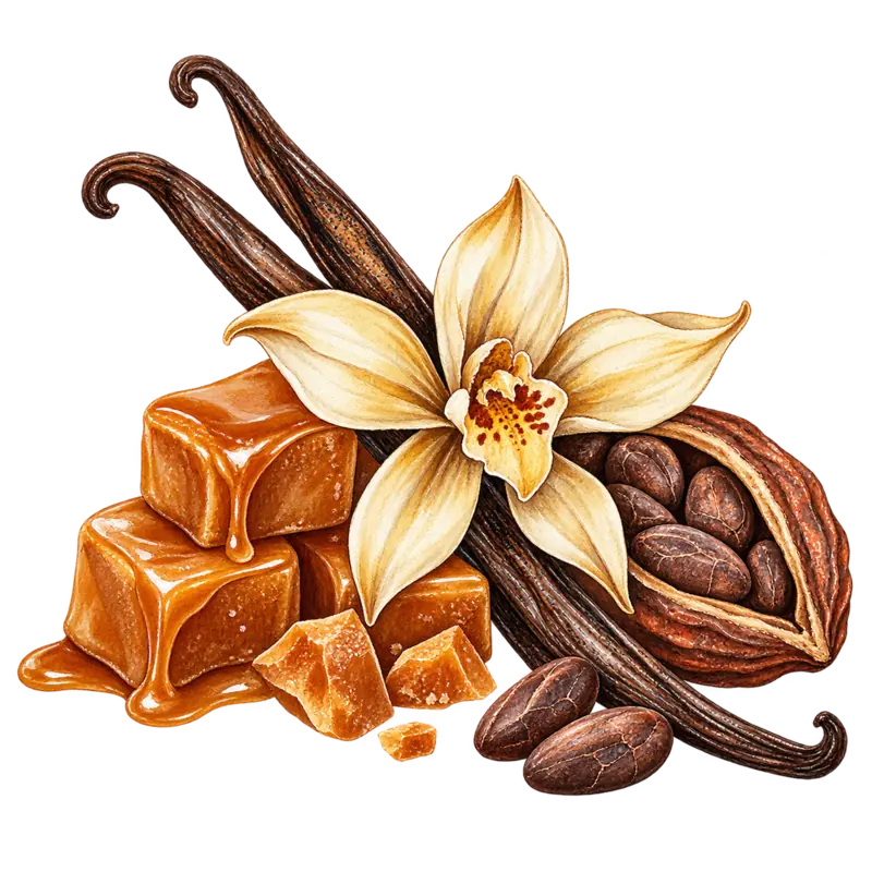 Ilustración botánica de Gourmand