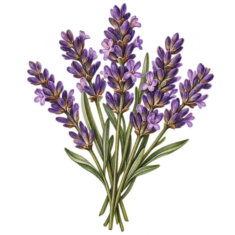 Ilustración botánica de Lavanda