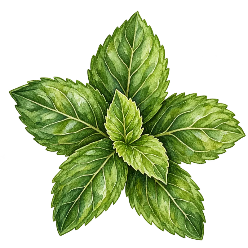 Ilustración de la nota olfativa Menta