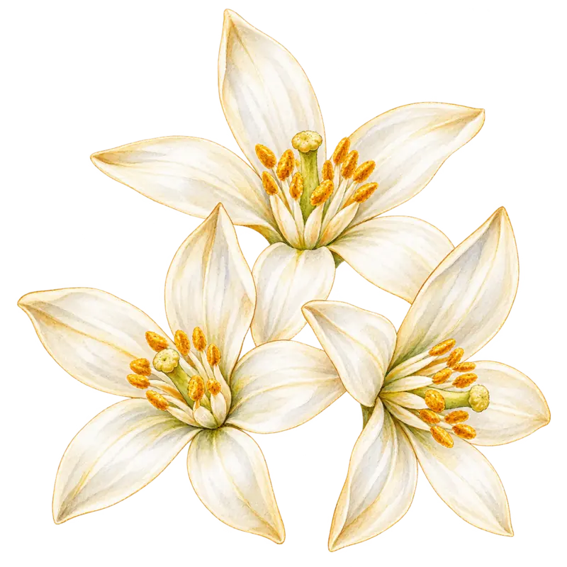 Ilustración de la nota olfativa Neroli