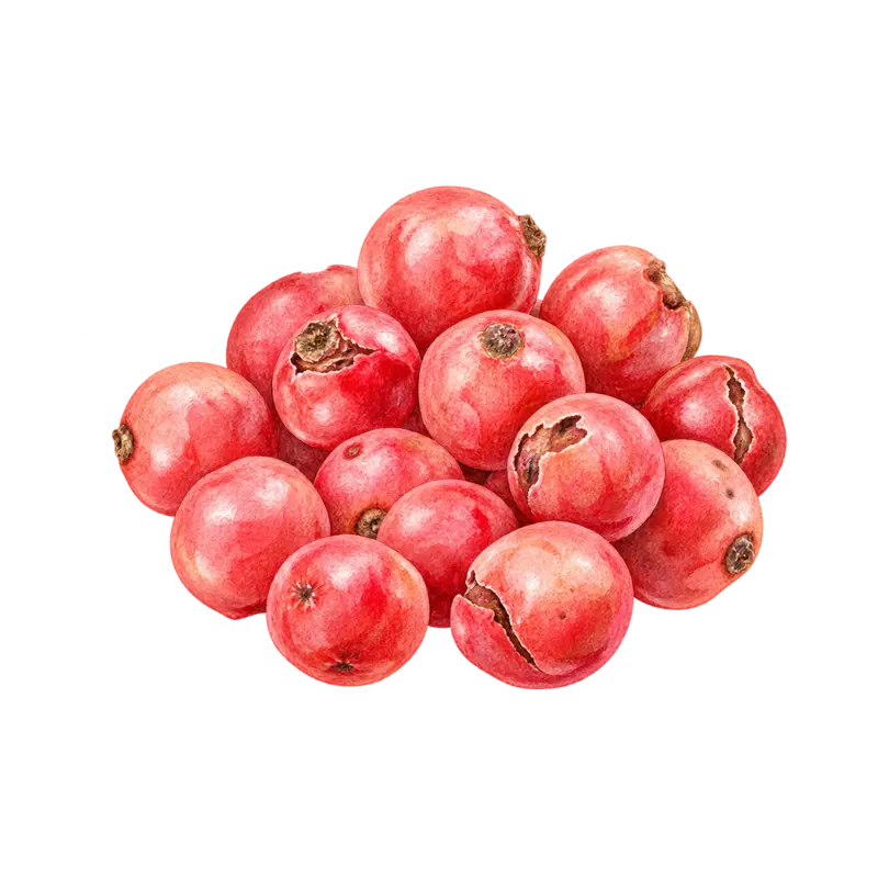 Ilustración de la nota olfativa Pimienta rosa