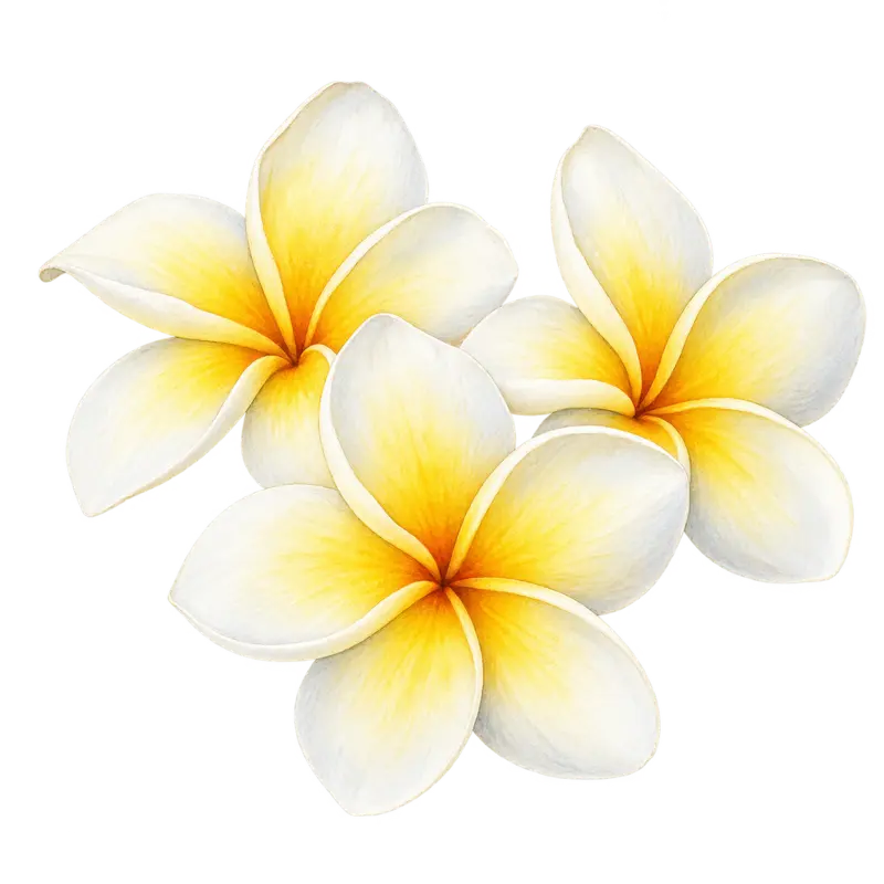 Ilustración de la nota olfativa Plumeria