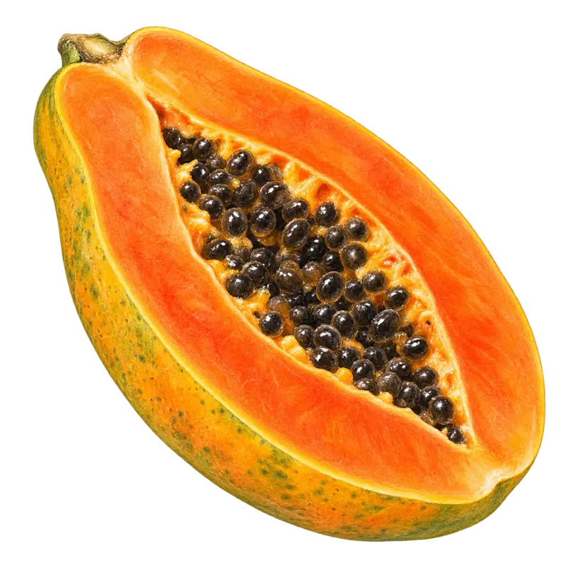 Ilustración de la nota olfativa Papaya