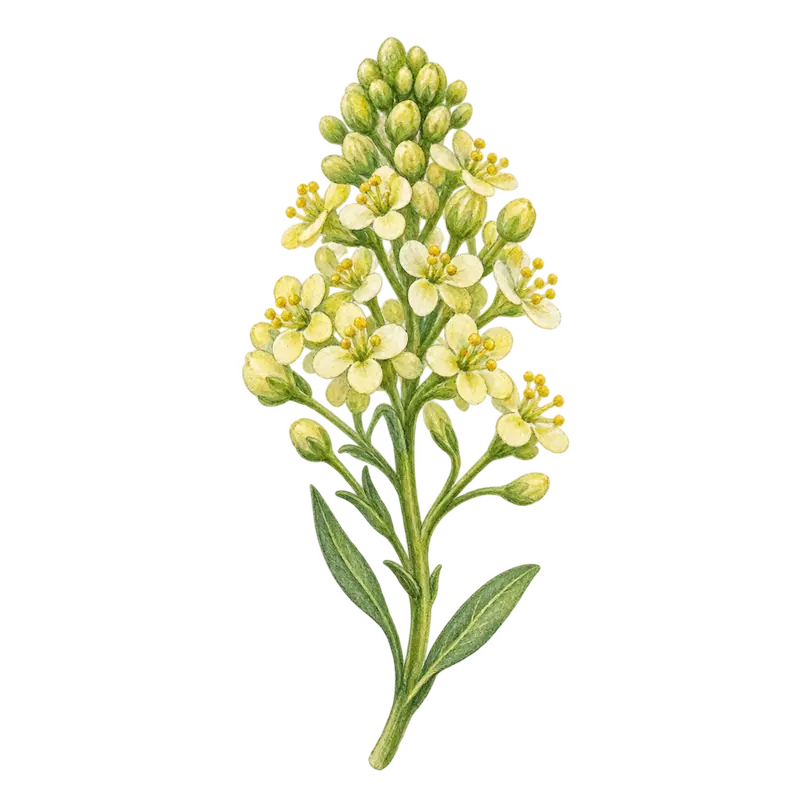 Ilustración de la nota olfativa Reseda