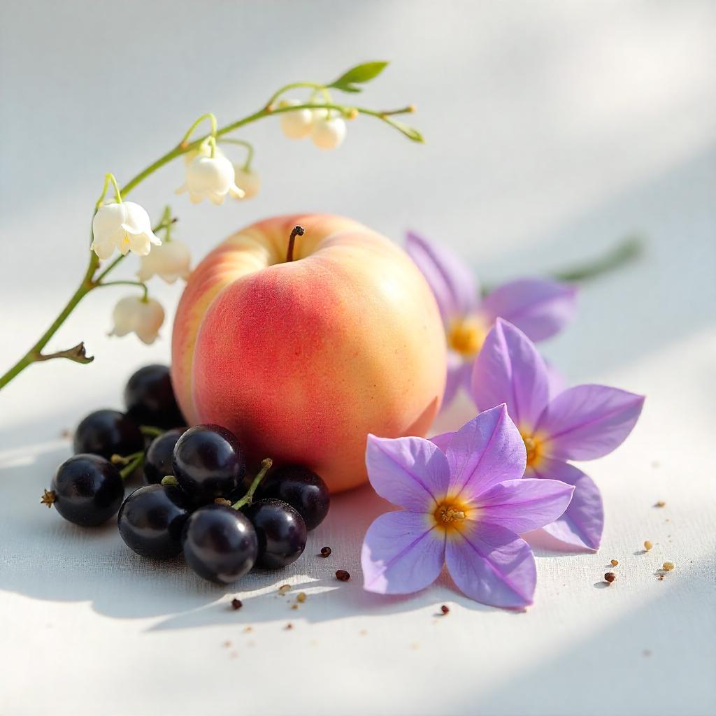 Rosa, violeta y ylang ylang, notas olfativas del perfume equivalente divain.077 para mujer