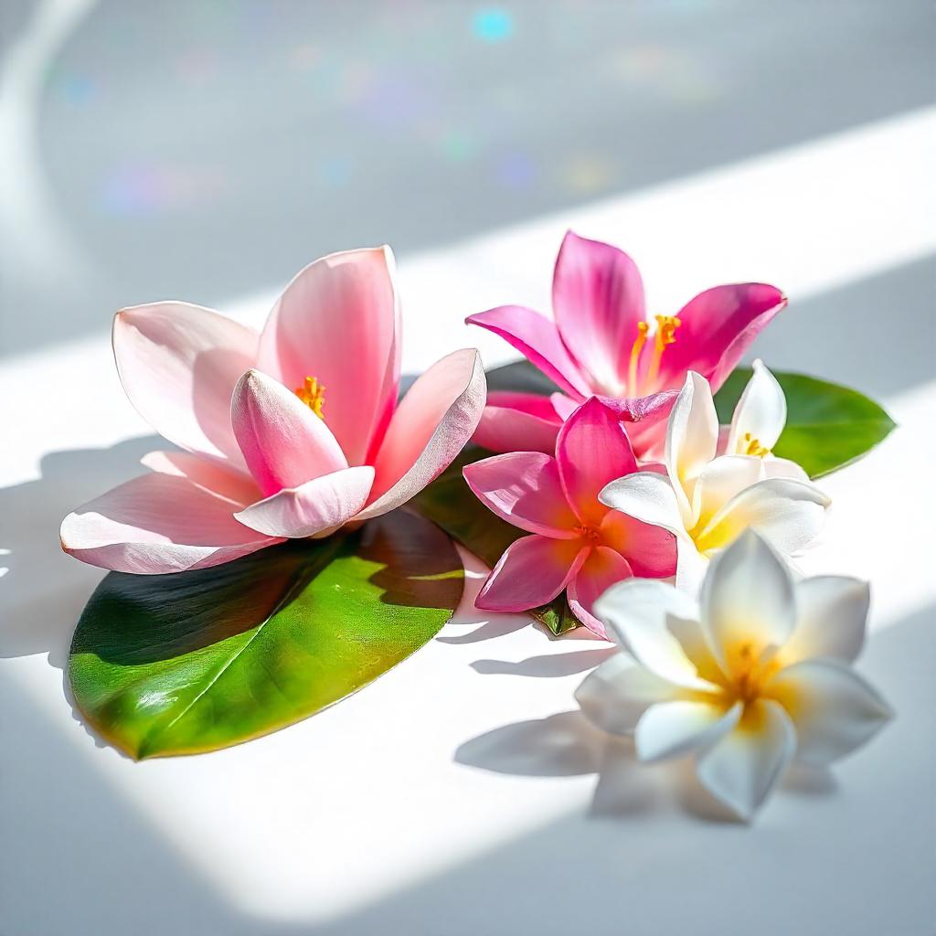 Notas olfativas del perfume con flor de loto, plumeria y hojas verdes, con un carácter acuático y delicadamente floral.