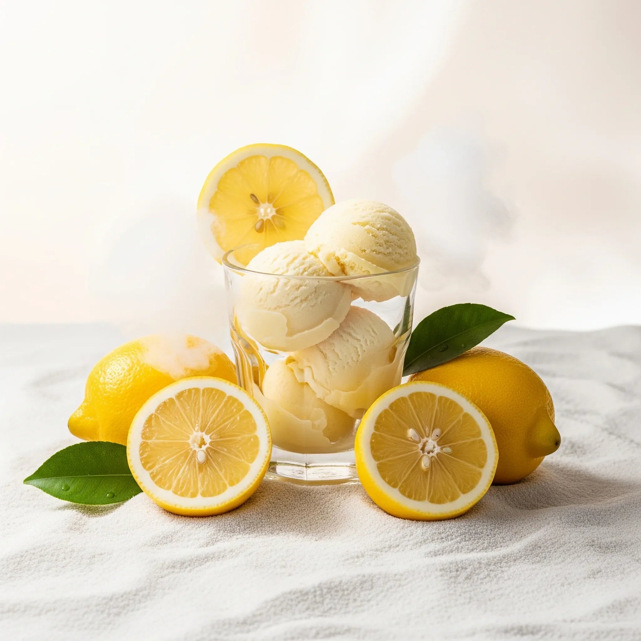 Notas olfativas cítricas y dulces con limón y helado cremoso