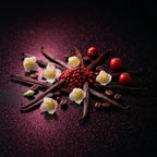 Notas olfativas del gel con granos de café tostado, vainilla dulce, pimienta rosa, jazmín blanco y bayas rojas intensas.